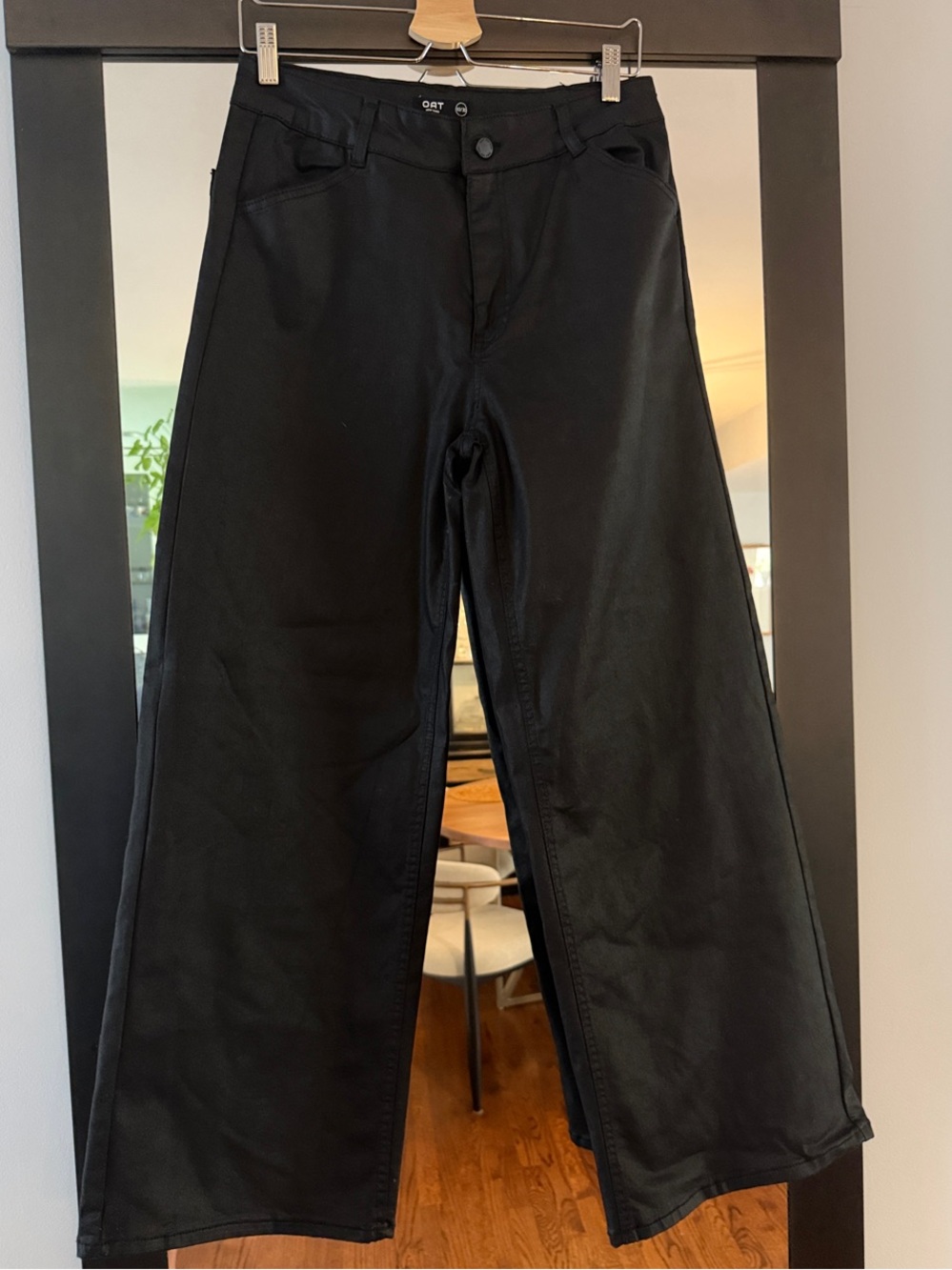 Oat New York Black Wide-Leg Flare Jeans